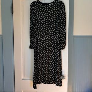 LOFT Dark Green Long-Sleeve Dress